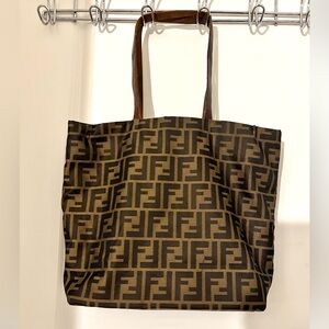 Fendi Zucca Cloth Tote Bag